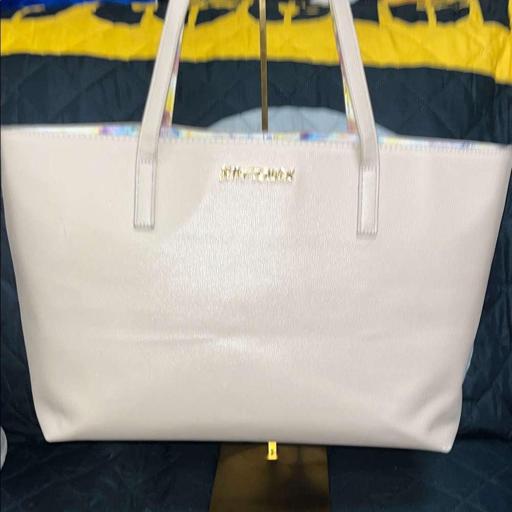 Betsey Johnson Cream Tote Bag